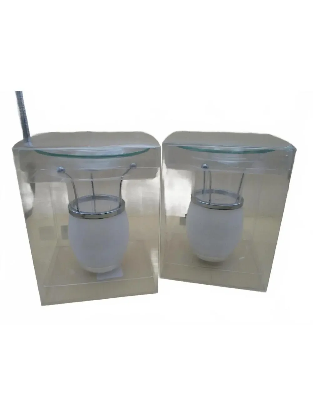 Slatkin Co Fragrance Oil Warmer Frosted Glass Base Bath Body Works New